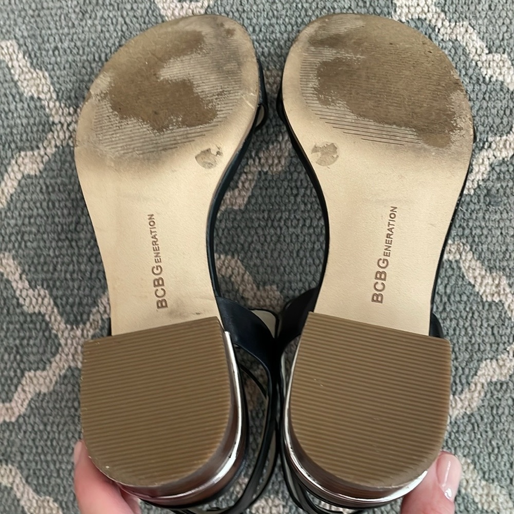 BCBGeneration Black Sandals Size 6.5 - Picture 12 of 16
